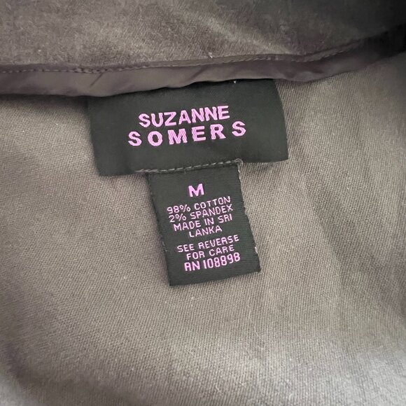 90's Plum - Stretch Velveteen Bomber Jacket - Suzanne Somers - Size Medium - Picture 11 of 11